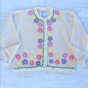 April Cornell Colorful Flower Garden Sweater